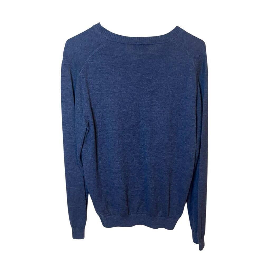 Van Heusen Womens Medium Navy Blue V-Neck Pullover Sweater - Picture 4 of 4